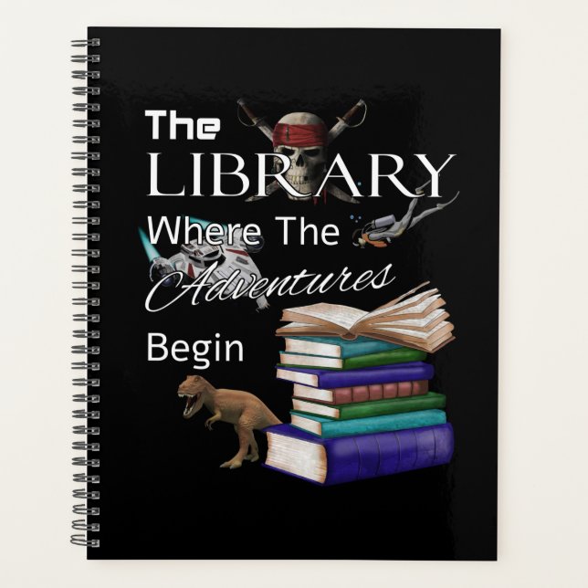 Agenda Library Books Where The Adventure Begins Book Read (Anverso)