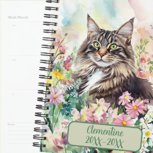 Agenda Libreta de citas sin fecha de gato Maine Coon Diar