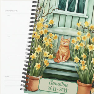 Agenda Libreta de citas sin fecha de Gato Naranja Diario