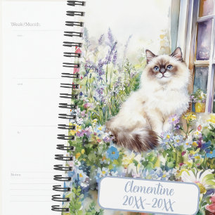 Agenda Libreta de citas sin fecha de gato Ragdoll Diario