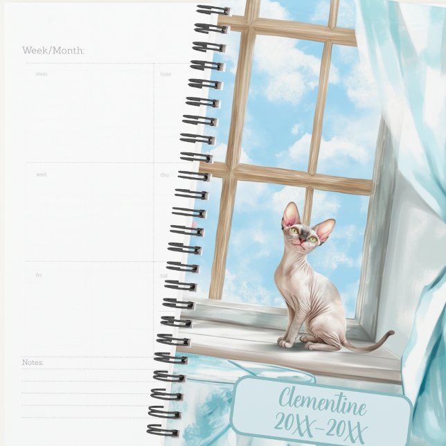 Agenda Libreta de citas sin fecha de gato Sphynx Diario (Subido por el creador)