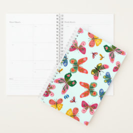 Agenda libreta de planeador de diseño de mariposa