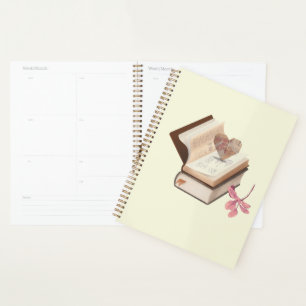 Agenda Libro con mapa amante y flor