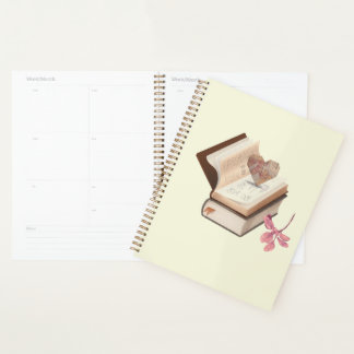Agenda Libro con mapa amante y flor