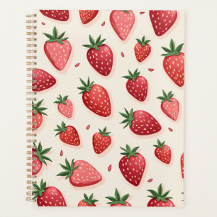 Agenda Libro con un patrón de fresa lindo