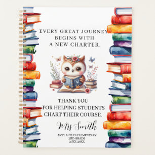 Agenda Libro de agradecimiento para maestros de nueva car