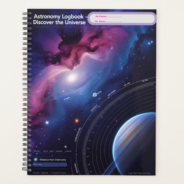 Agenda Libro de Astronomía - Descubre el universo (Anverso)