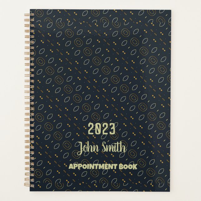 Agenda Libro de citas 2023, Gray With Gold Planner (Anverso)