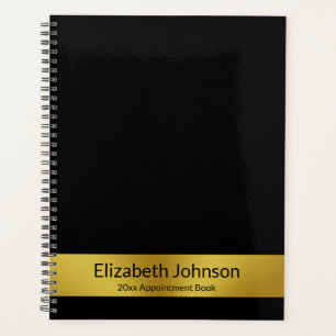 Agenda Libro de citas de Business Gold y Black Name