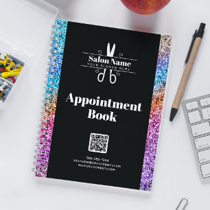 Agenda Libro de citas de estilista de cabello con brillo
