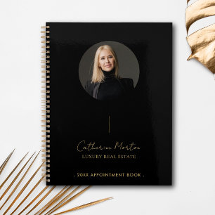 Agenda Libro de Citas de Luxury Real Estate Black Gold