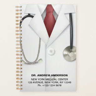 Agenda Libro de citas de Médicos de estetioscopio y abri