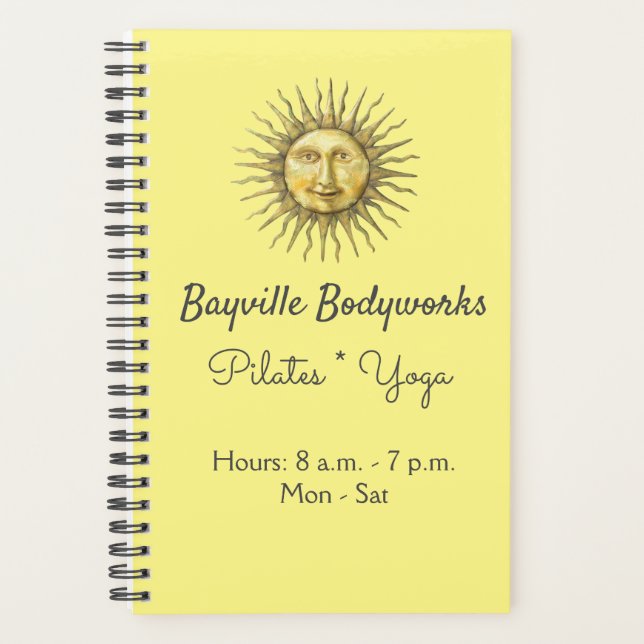 Agenda Libro de citas de Personalizable de Sunny Bodywork (Anverso)