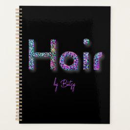 Agenda Libro de citas Holográfico Purpurina Hair Stylist