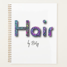 Agenda Libro de citas Holográfico Purpurina Hair Stylist