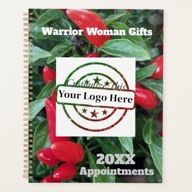 Agenda Libro de citas, logo personalizar Planta Pepper (Anverso)