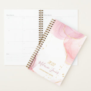 Agenda Libro de citas para purpurinas de color Rosa de ag