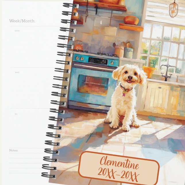 Agenda Libro de citas sin fecha de perro mestizo Terrier  (Subido por el creador)