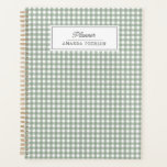 Agenda Libro de ideas personalizadas de color verde puro<br><div class="desc">Libro de Ideas Familiares Personalizadas Cute Green Plaid</div>
