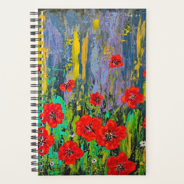Agenda libro de notas de amapola (Anverso)