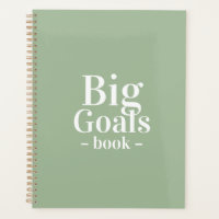 Libro de Objetivos Grandes: Green Sage White