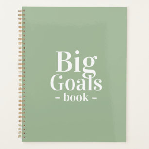 Agenda Libro de Objetivos Grandes: Green Sage White