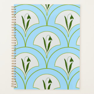 Agenda Libro de planeamiento de espiral de diseño de flor