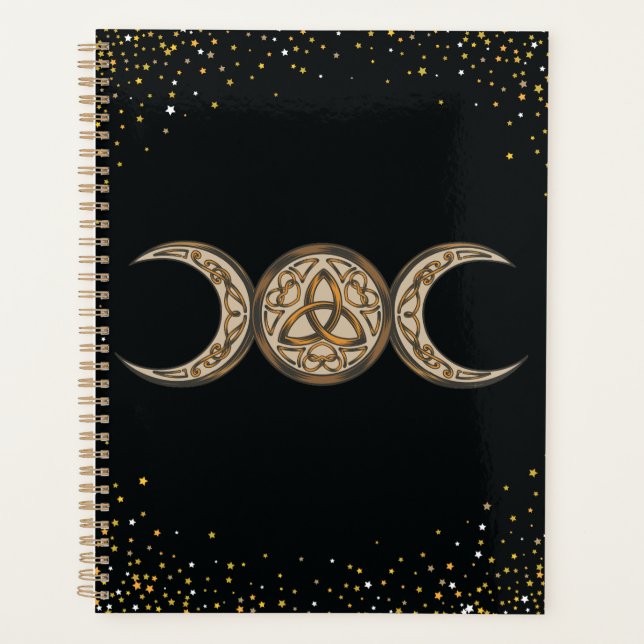 Agenda Libro de Sombras Celta Luna Triple / Triple Diosa (Anverso)