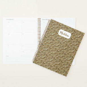 Agenda Libro Gold Undated Floral Planner
