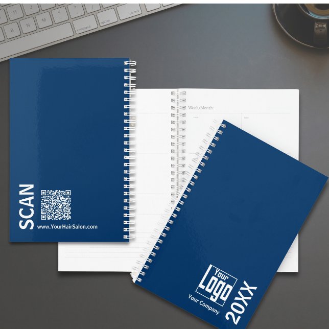 Agenda Libro mínimo de citas para pequeñas empresas en bl (Minimal Blue White Small Business Appointment Book Planner)