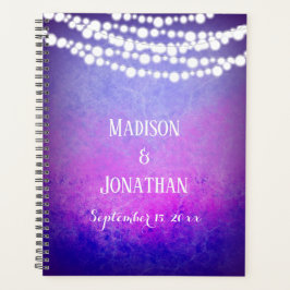 Agenda Libro Planner de Boda de Luces Colgantes de Ombre 