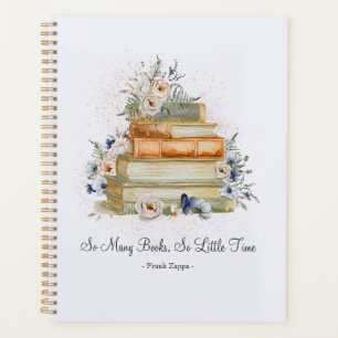 Agenda Libros Antiguos Libros Beige Flores Azules Cita Ma