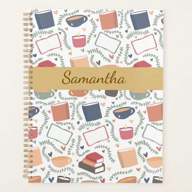 Agenda Libros, Velas Y Té (Anverso)