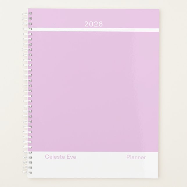 Agenda Light Amethyst Purple Modern Layout Large (Anverso)