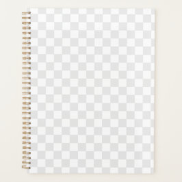 Agenda Light Grey White Checkered Checkerboard