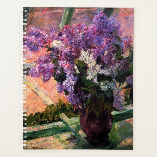 Agenda Lilacs en una ventana de Mary Cassatt (Anverso)