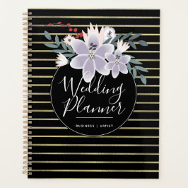Agenda Lily Bouquet Relieve metalizado Stripes Boda
