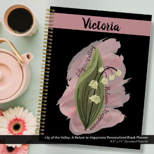Agenda Lily de la Felicidad del Valle Negro Personalizado