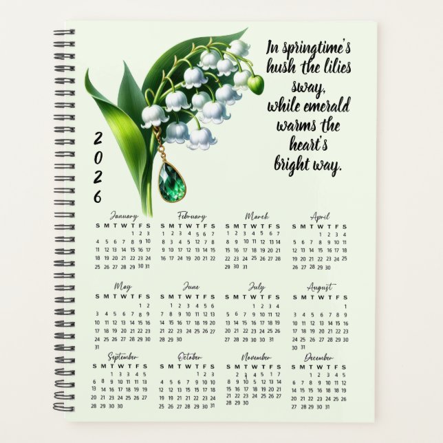 Agenda Lily of the Valley & Emerald May Verse – 2026 Comp (Anverso)