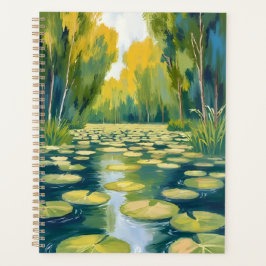 Agenda Lily Pad Pond | Green Watercolor Nature