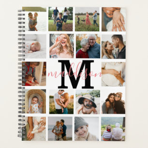 Agenda Limpiar libro de citas monogramado simple