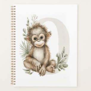 Agenda Lindo alfabeto de animales bebés en acuarela Orang