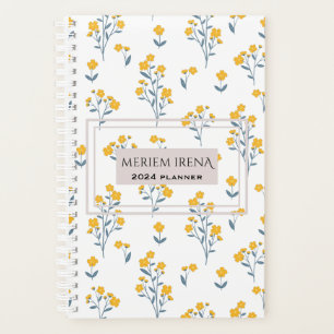 Agenda lindo floral elegante moda genial calendario plann