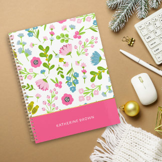 Agenda Lindo Floral Femenino Elegante Rosa 2026