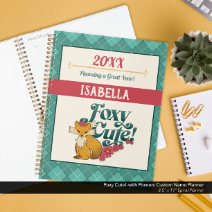 Agenda ¡Lindo Foxy!–con Flores Nombre Personalizado