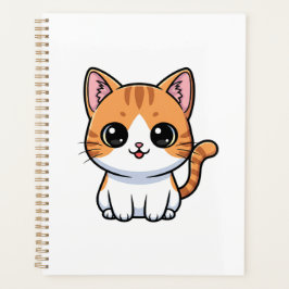 Agenda Lindo gatito atigrado naranja personaje