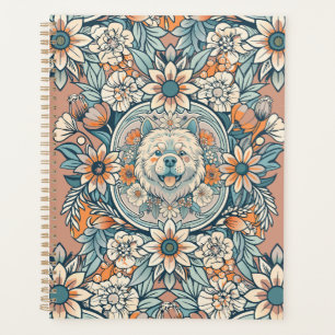 Agenda lindo-head-chow-chow-with-flowers