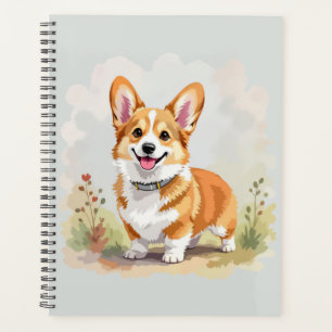 Agenda Lindo perro Corgi Galés de Pembroke rojo