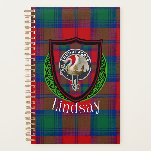 Agenda Lindsay Scottish Clan Tartan & Crest (Anverso)