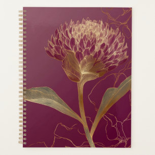 Agenda Línea Botánica de Flor de Oro Rojo Intenso